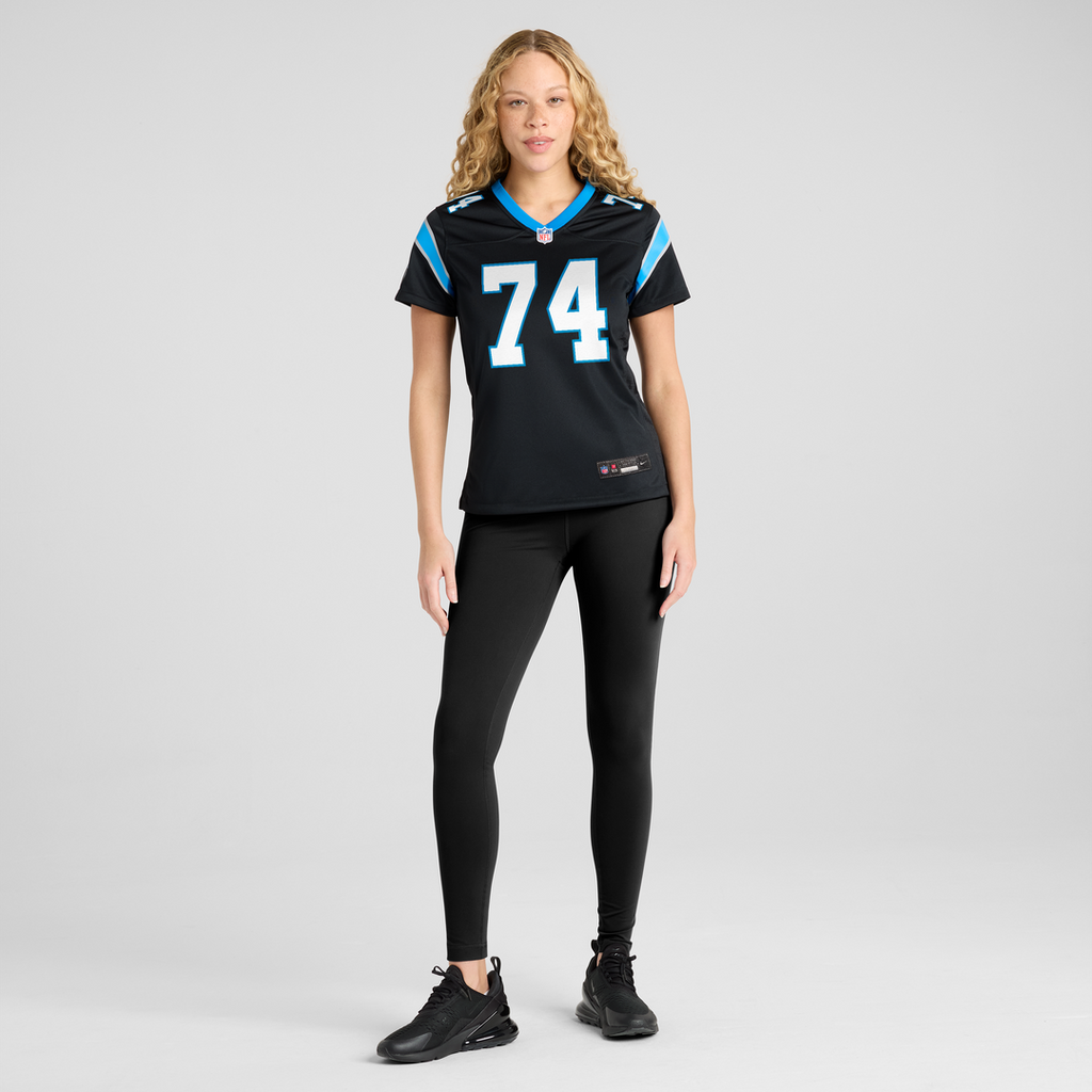Jake Curhan Carolina Panthers Women's Team Game Jersey - Black