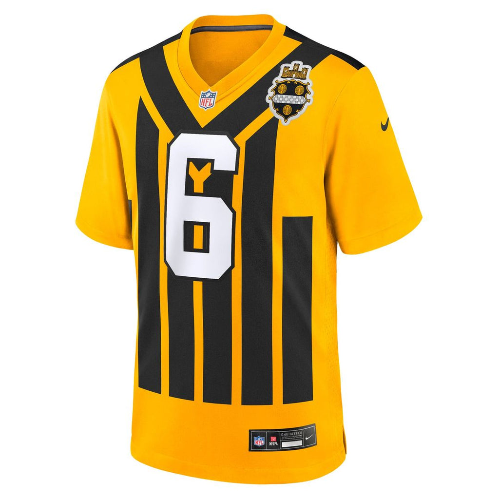 Patrick Queen Pittsburgh Steelers Alternate 1933 Throwback Game Jersey - Gold