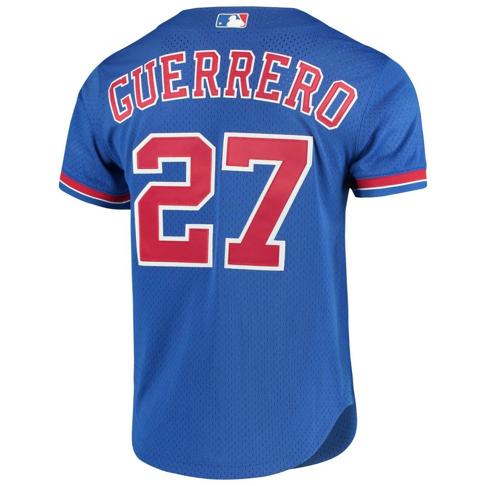 Men's Montreal Expos Vladimir Guerrero Mitchell & Ness Royal 2002 Authentic Cooperstown Collection Mesh Batting Practice Jersey